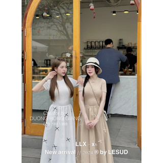 Đầm Maxi Tiểu Thư Đính Nơ Siêu Xinh