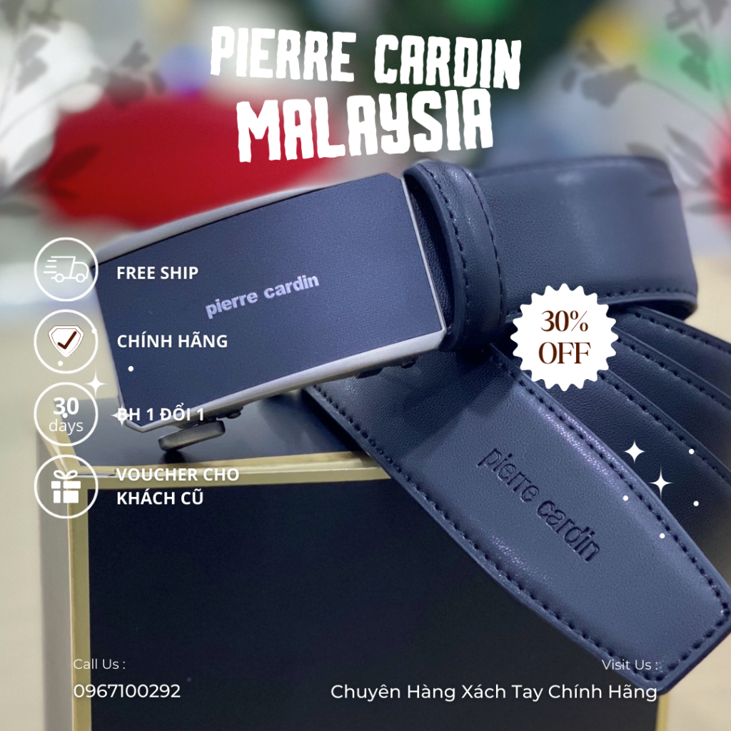 Đầu Dây Nịt Da Nam PIERRE CARDIN Auth Malaysia PC16