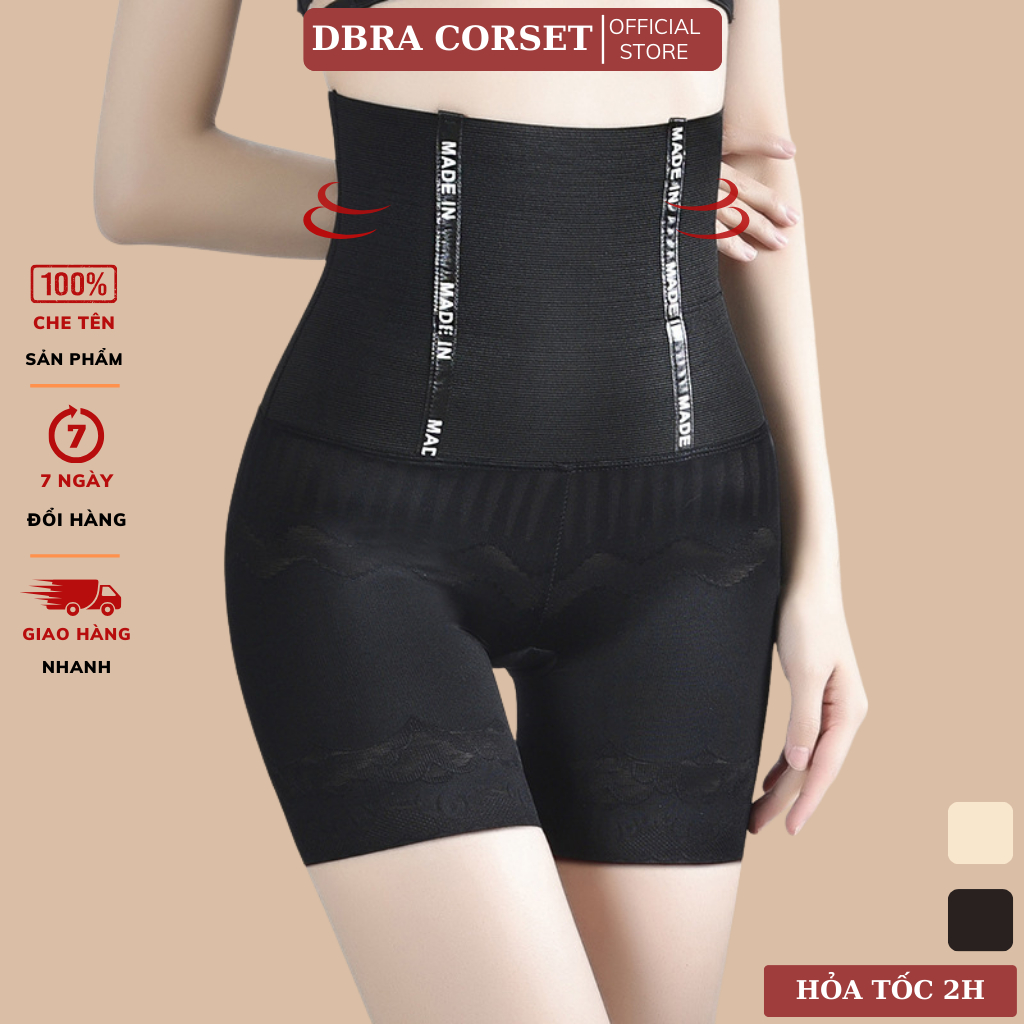 Quần Gen Nịt Bụng DBRA CORSET Cạp Cao Chống Cuộn Siết Eo Định Hình Thon Gọn Dáng - GB.23