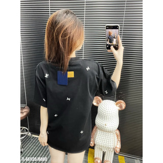 Áo thun lv thêu kín kèm tag lưng