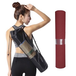 Túi đựng thảm yoga trơn loại rẻ. túi đựng thảm tập yoga cao cấp túi đựng thảm yoga dạng lưới giữa có dây đeo tiện lợi