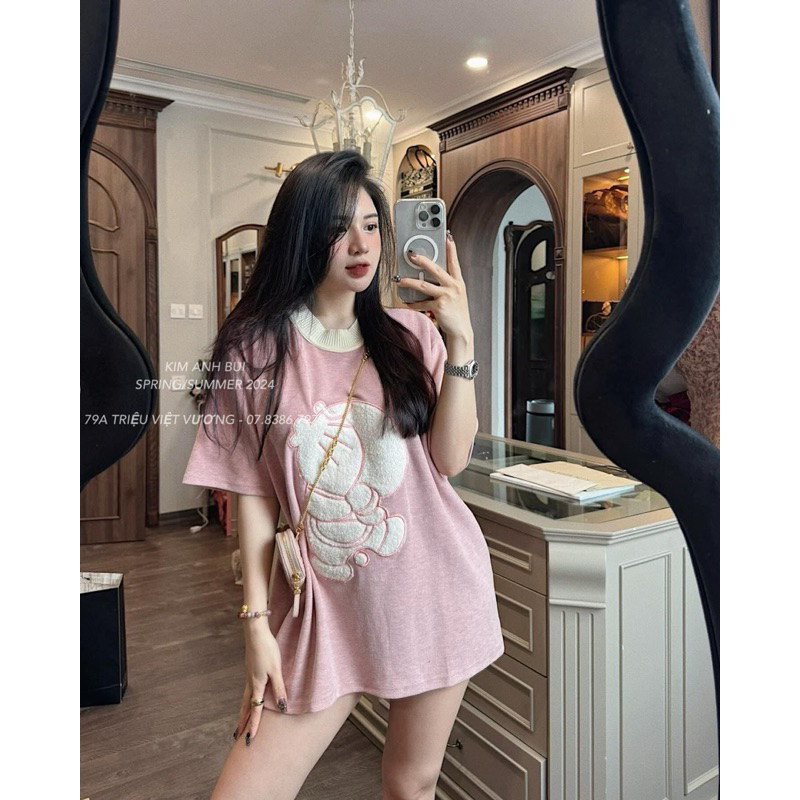 áo cộc thêu doremon
