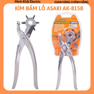 Kìm bấm lỗ đa năng Asaki AK-8158,kềm bấm lỗ, kìm đột lỗ thắt lưng, kìm đục lỗ dây nịt, kìm bấm lỗ tròn,kềm bấm lỗ dây