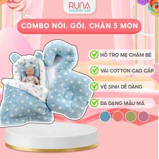Combo nôi, chống trào ngược & phụ kiện khác cho trẻ sơ sinh RUNA KIDS chất liệu Cotton cao cấp mềm mịn, an toàn cho bé
