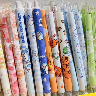 Combo 50 bút bi bấm mực gel đen và xanh