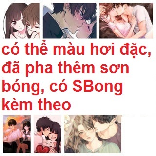 Tranh số hóa 20 x 20 cm -Có SƠN BÓNG-đã căng khung-,có 2 đinh 3 chân- Tranh sơn dầu số hóa, tranh tô theo số