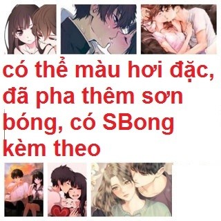 Màu hơi đặc- đã pha với acrilic-Tranh số hóa 20 x 20 cm -Có SƠN BÓNG-đã căng khung-,có 2 đinh 3 chân