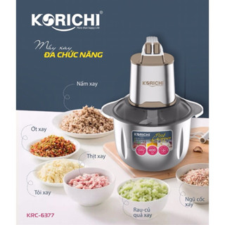 Máy Xay Đa Năng, Máy Xay Thịt Dung tích 3 Lít KORICHI KRC-6377- Hàng Chính Hãng