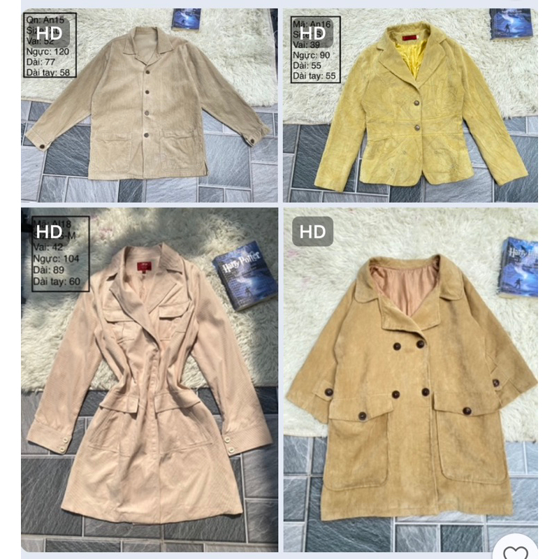 Áo măng tô nỉ, khoác blazer, khoác nhung tăm, áo vest thời trang cho Nữ