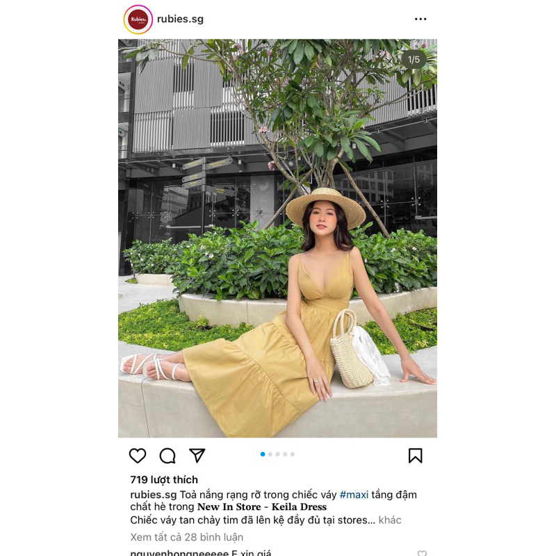Đầm vàng RUBIES RUBIES freesize