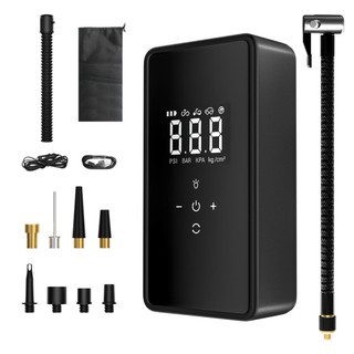 Máy bơm lốp ô tô tự động cầm tay - Máy bơm lốp ô tô 150 PSI Máy bơm lốp không dây, đồng hồ đo áp suất chính