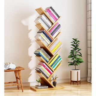 Kệ sách để sàn hình cây thông minh phù hợp với bàn làm việc, giá sách cho bàn máy tính- GP03
