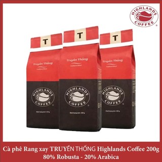 Mua 3 tặng 1 - combo 3 gói cafe higland truyền thống 200gram