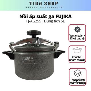 Nồi áp suất ga fujika, nồi hầm đa năng fj-ag225, dung tích 5 lít - hàng chính hãng