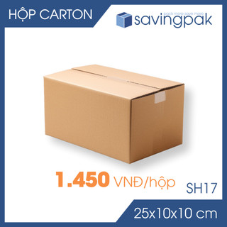 Sh17 - 25x10x10 cm - combo 100 thùng hộp carton giá siêu rẻ