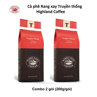 Combo 2 gói Cà phê Rang xay Truyền thống Highlands Coffee 200g