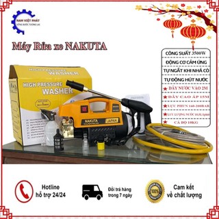 Máy rửa xe nakuta máy xịt rữa xe gia đình 3500w xịt rửa áp lực cao mạnh mẽ 2024