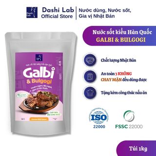 Nước sốt galbi & bulgogi hàn quốc dashi lab ướp thịt nướng và dùng cho các món hàn túi 1kg