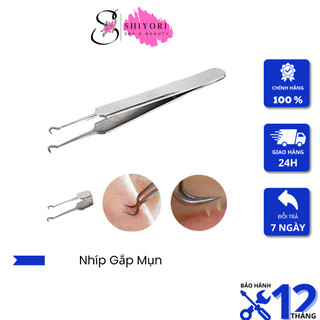 Nhíp gắp mụn đầu đen,mụn cám, sợi bã nhờn, nhíp gắp mụn đầu cong