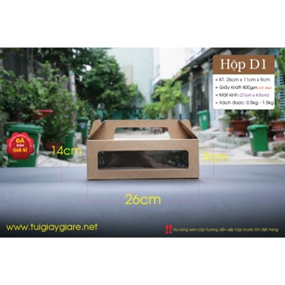 25 cái - Hộp giấy kraft đựng 10 hũ yến chưng 70ml, 80ml,100ml, đựng quà tặng,thực phẩm - Hộp D1