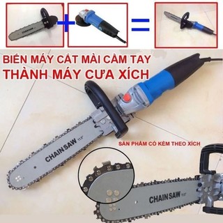 Bộ chuyển đổi máy mài tay thành máy cưa xích dùng để cưa cây , cưa gỗ