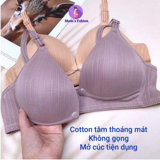 Áo lót bầu và sau sinh cho con bú chống chảy sệ, giúp nâng ngực chất cotton mềm mịn không gọng
