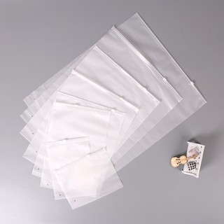 (1 CÁI) Túi zip lụa mờ có khóa kéo nhiều size