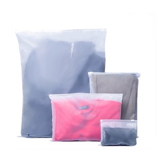 (1 CÁI) Túi zip lụa mờ có khóa kéo nhiều size