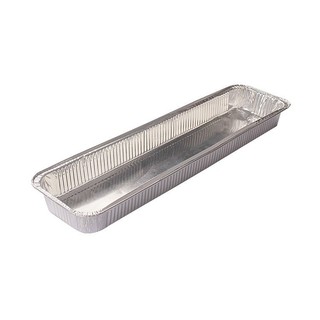 Set 10 khay giấy bạc hình chữ nhật làm bánh mì dài 35cm không có nắp