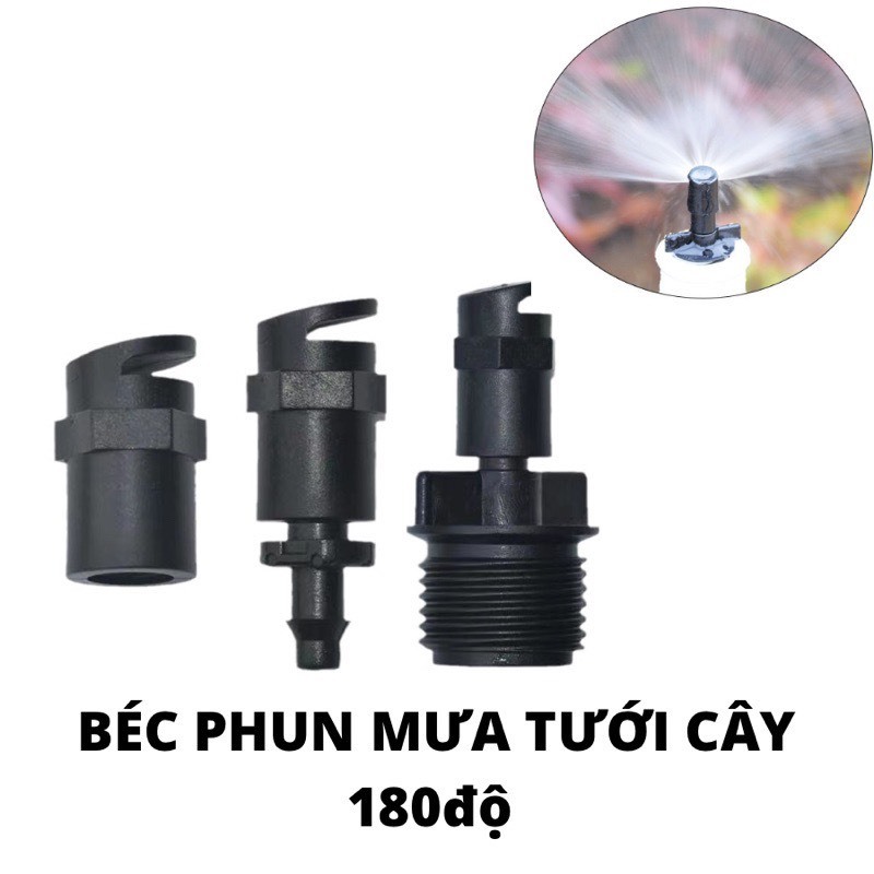 Combo 10 Béc Tưới Phun Mưa 180 Độ, béc tưới gốc cây, tưới hàng rào, tưới cây góc bị hẹp