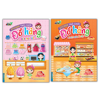 Sách - combo 2c sticker trò chơi đồ hàng - bé trải nghiệm ẩm thực + bé đi mua sắm