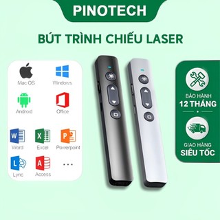 Bút Trình Chiếu Powerpoint Thuyết Trình Laser PINOTECH PPTZ1 Z2 Z3 Chiếu Slide Điều khiển 2 Màn Hình Pin Sạc  Xa 200m