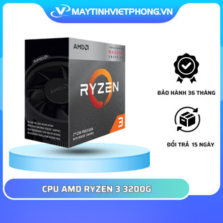 Bộ vi xử lý CPU AMD RYZEN 3 3200G (3.6GHZ TURBO UP TO 4.0GHZ, 4 NHÂN 4 LUỒNG, 4MB CACHE, RADEON VEGA 8, 65W) 