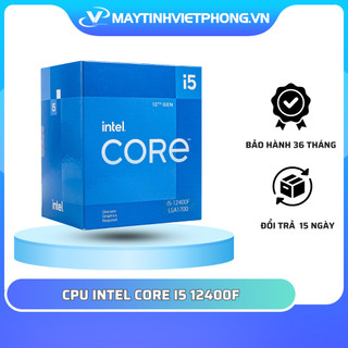 Bộ vi xử lý CPU INTEL CORE I5-12400F (UPTO 4.4GHZ, 6 NHÂN 12 LUỒNG, 18MB CACHE, 65W) - SOCKET 1700 