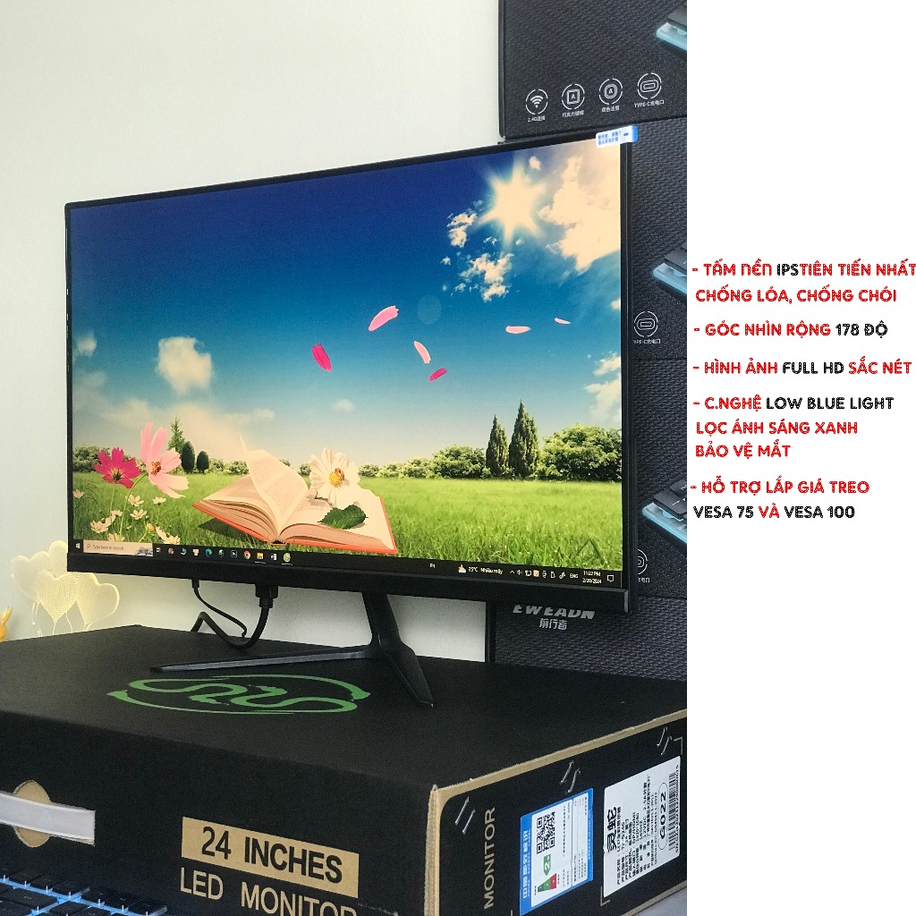 Màn hình máy tính PC 24inch mặt cong Phantom Snake tràn viền  IPS - Full HD - 75Hz - mới fullbox - bảo hành 36th | BigBuy360 - bigbuy360.vn