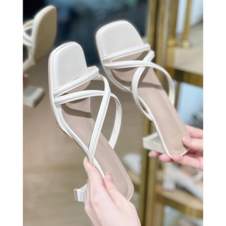 Dép nữ cao gót dây đan chéo,dép cao gót nữ 7cm