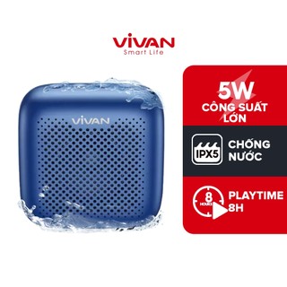  Loa TWS Bluetooth 5.0 VIVAN VS1 Âm Tốt Bass Mạnh Chống Nước IPX5 5W Hỗ trợ thẻ nhớ và USB nhỏ gọn tiện lợi