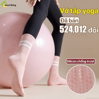 Tất nữ NAGO tập yoga gym pilates,vớ chân nữ cổ lửng chất liệu cotton thoáng khí có gắn silicon