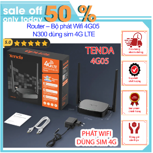 Router – Bộ phát Wifi 4G05 N300 dùng sim 4G LTE