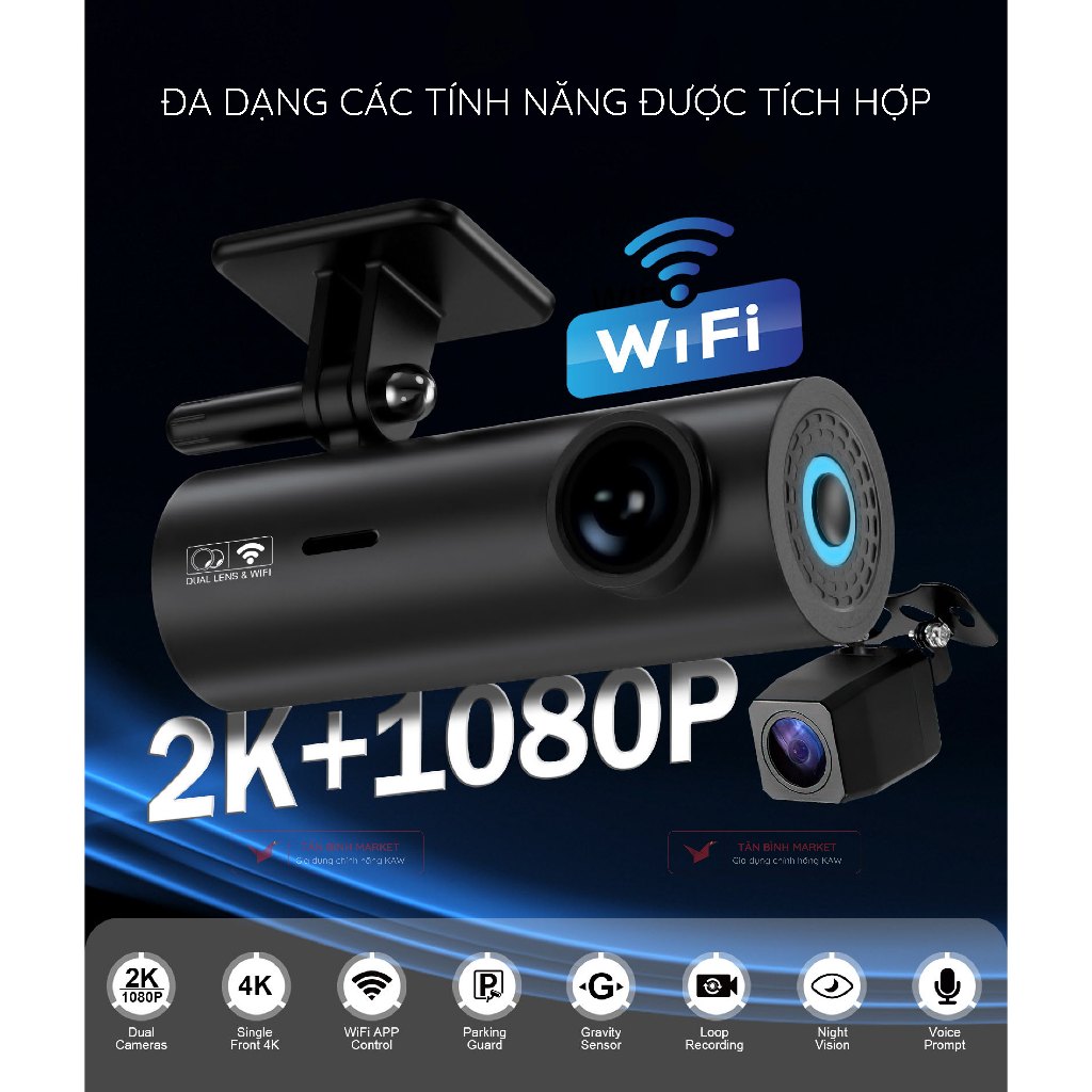 Camera hành trình Kaw G048 - Độ Phân Giải 4K, Góc Quay Rộng 170 Độ | BigBuy360 - bigbuy360.vn