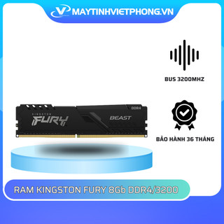 Ram desktop kingston fury beast 8gb ddr4 3200mhz
