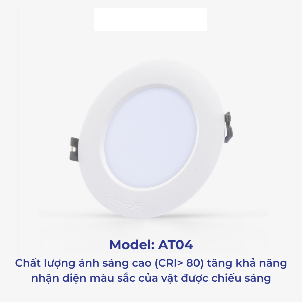 Đèn Âm Trần 9W, Khoét lỗ 90mm, Rạng Đông  - Bảo Hành 2 Năm - Model: D AT04L