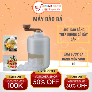 Máy Bào Đá Mini MISUMA Xay Đá Tuyết Quay Bằng Tay Đa Năng Cho Gia Đình