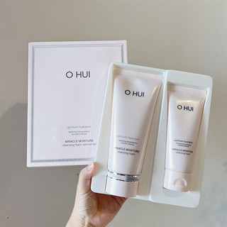 Set sữa rửa mặt làm sạch ẩm mịn da OHUI Miracle Moisture Cleansing Foam 300ml - Chính hãng LG Hàn