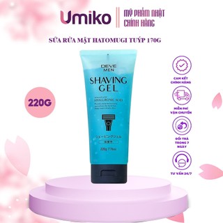 Gel Cạo Râu Deve Men Shaving Nhật Bản Làm Mềm Râu Giúp Cạo Sạch Không Gây Rát 220g - UMIKO BEAUTY