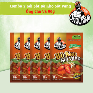 Combo 5 gói bò kho sốt vang ông chà và 90gr