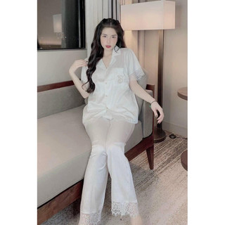 Đồ bộ pizama lụa xước mặc nhà(size 45kg đến 60kg) l