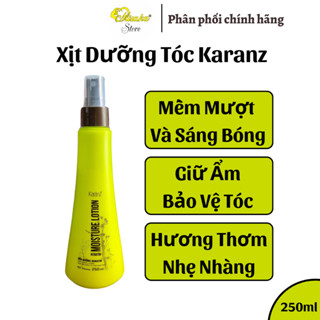 Xịt dưỡng tóc KERATIN MOISTURE LOTION KARANZ collagen giữ ẩm phục hồi khô xơ rối hư tổn 250ml