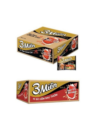 Thùng 30 gói x 75g mì tôm 3 miền ...