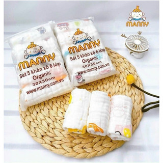 Khăn sữa vải xô xuất nhật set 5 cái